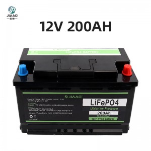 JiaAo lithium iron phosphate battery lifepo4 12v 100/200AH rv marine deep cycle bms Bluetooth lithium battery